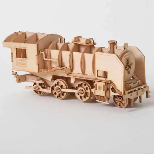 DIY Steam train 3D Wooden Puzzle Toy Assembly Model Wood Craft