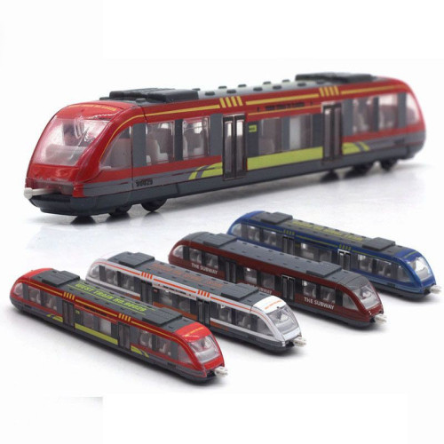 Alloy High-speed Subway Train Model Slide Toy Glide Car Kids Gifts Random Color