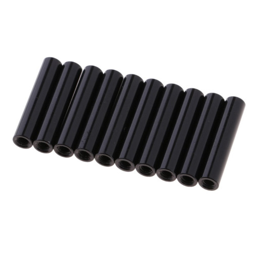 10Pcs 5MM /12MM Black Sleeve Screws Aluminum Alloy Tube Spacer for RC Model DIY Mini 4WD Car Racing Accessories