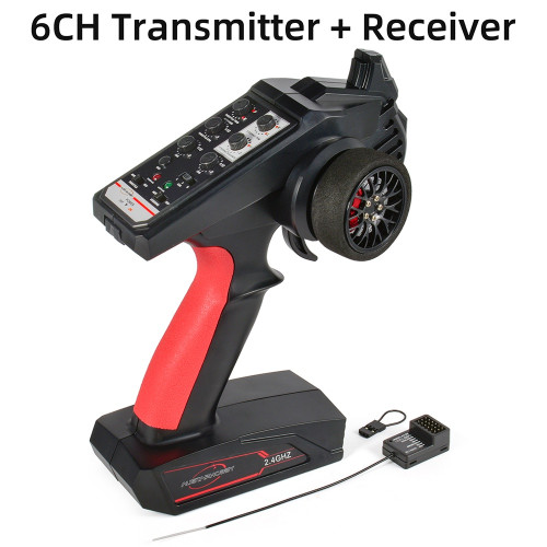 AUSTAR Control 3CH 4CH 6CH RC Transmitter and Receiver 2.4G Universal RC Controller and Receiver Kit for 1/10 1/8 Crawler MN90 D12