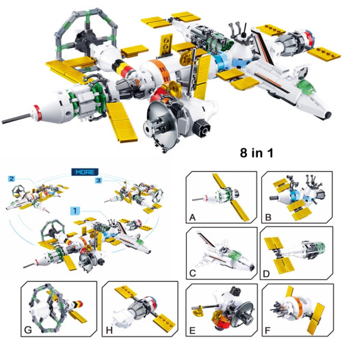 8 in 1 space station Explore Space Series Building Blocks Kids Educational Toys