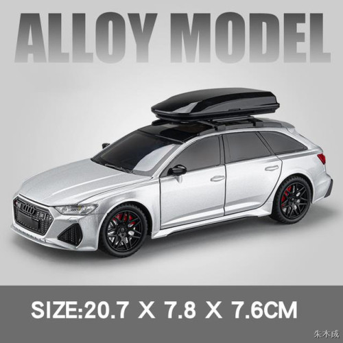 1/24 Rs6 Avant Station Wagon Alloy Model Car Metal Diecast Miniatures Collection Simulation Sound &amp; Light Toy Car